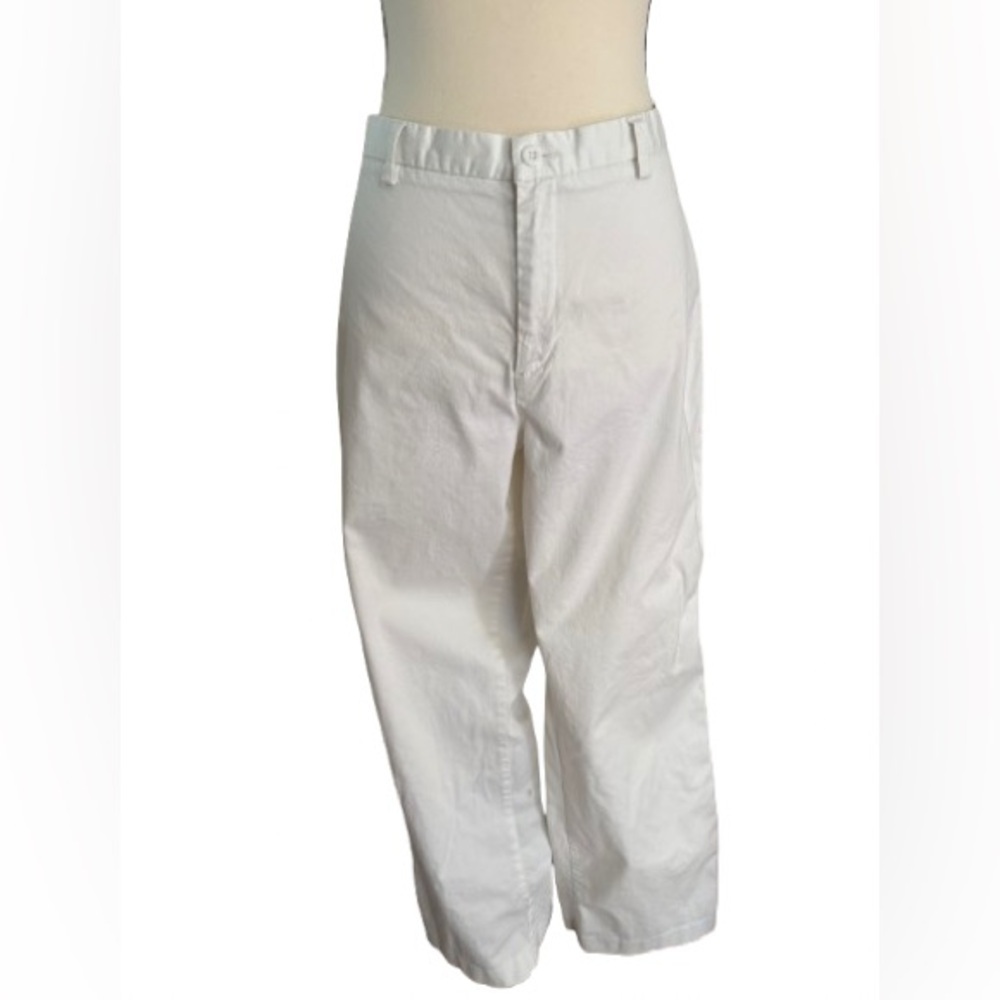 Lands' End White high waisted wide leg bare back jeans size 10 - Picture 3 of 7